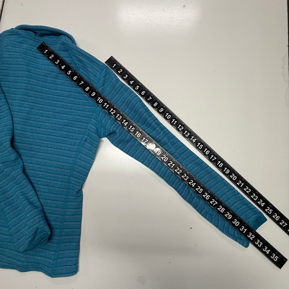 The North Face Jacket Womens Large Blue Stripes Full Zip Polartec Thermal Pro - Picture 6 of 12